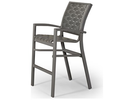 Telescope Casual Kendall Cross Strap Aluminum Bar Height Stacking Cafe Chair