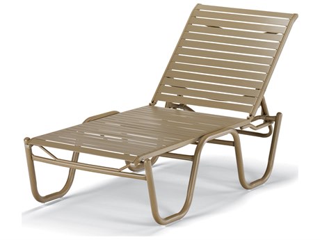 Telescope Casual Reliance Contract Strap Aluminum Lay-Flat Stackable Chaise Lounge