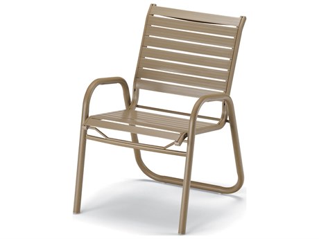 Telescope Casual Reliance Contract Strap Aluminum Stackable Dining Chair