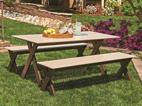 Telescope Casual Plymouth Bay Mgp/alum Bench Aluminum Dining Set