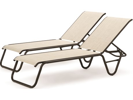 Telescope Casual Gardenella Set of Two Sling Lay-flat Stacking Armless Chaises
