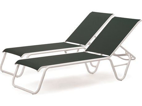 Telescope Casual Gardenella Set of Two Sling Lay-flat Stacking Armless Chaises