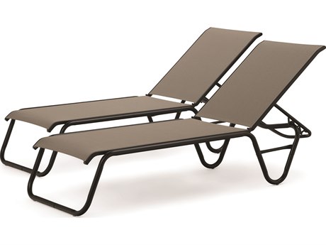 Telescope Casual Gardenella Set of Two Sling Lay-flat Stacking Armless Chaises