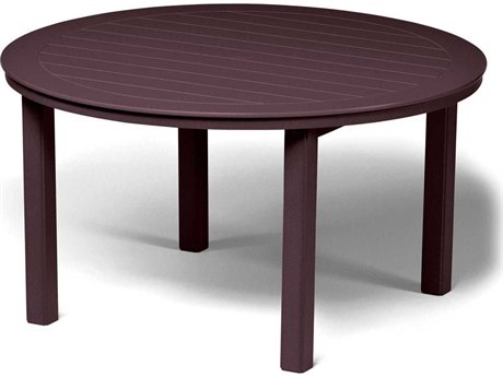 Telescope Casual Marine Grade Polymer 54 Round Dining Table with Umbrella Hole