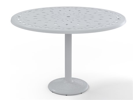 Telescope Casual Cast Aluminum Top 54 Round Balcony Height Table with Hole