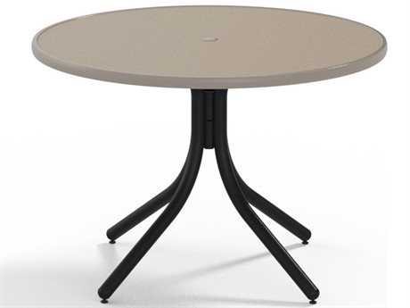 Telescope Casual Obscure Acrylic 42'' Round Dining Height Table with Umbrella Hole