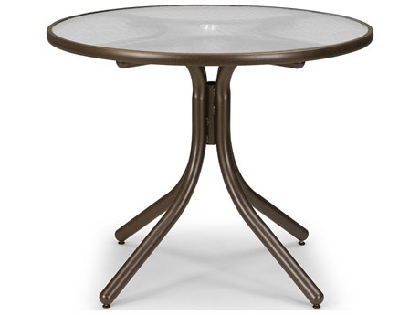 Telescope Casual Obscure Acrylic 36'' Round Dining Height Table with Umbrella Hole