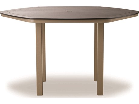 Telescope Casual Marine Grade Polymer Top 62 Hexagonal Balcony Height Table with Hole