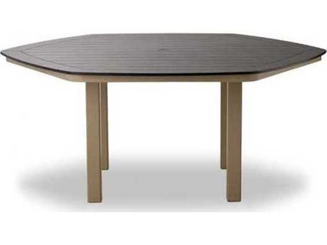 Telescope Casual Marine Grade Polymer Top 62 Hexagonal Dining Height Table with Hole