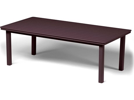 Telescope Casual Marine Grade Polymer 84 x 42 Rectangular Dining Table with Umbrella Hole
