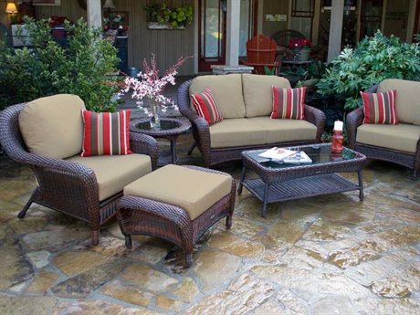 Tortuga Outdoor Sea Pines Wicker Cushion 6-Piece Lounge Set