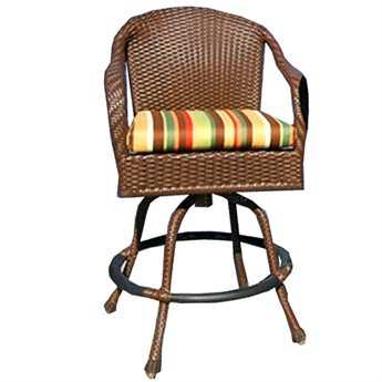 Tortuga Outdoor Sea Pines Wicker Cushion Bar Chair