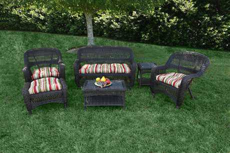 Tortuga Outdoor Portside Wicker Cushion 6-Piece Lounge Set