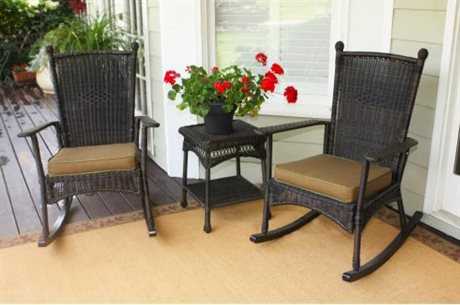 Tortuga Outdoor Portside Wicker Classic Classic Cushion Rocking Chair Set