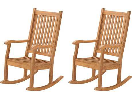 Tortuga Outdoor Jakarta Teak Conversation 2 Rocking Chair Pairs