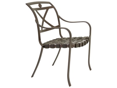 Tropitone Palladian X Back Aluminum Dining Chair with Strap Seat