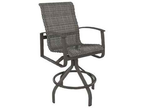 Tropitone Mainsail Bison Weave Aluminum Swivel Counter Stool
