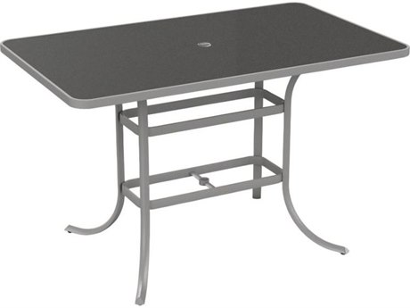 Tropitone Hpl Raduno 66 x 40 Rectangular Bar Umbrella Table