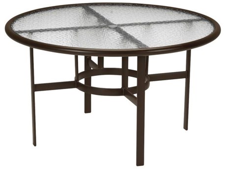 Tropitone Aluminum 48 Round Dining Table with Umbrella Hole