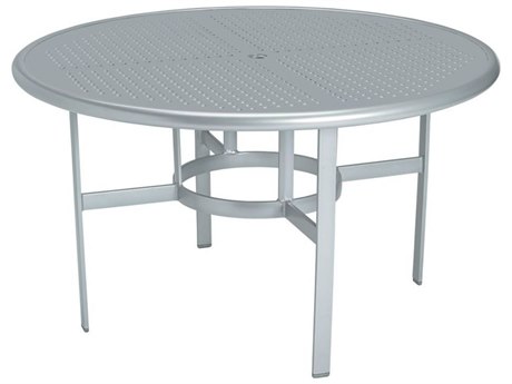 Tropitone Boulevard Aluminum 48 Round Dining Table with Umbrella Hole