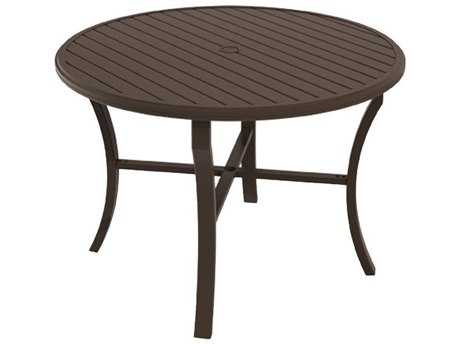 Tropitone Banchetto Aluminum 54 Round Counter Table with Umbrella Hole