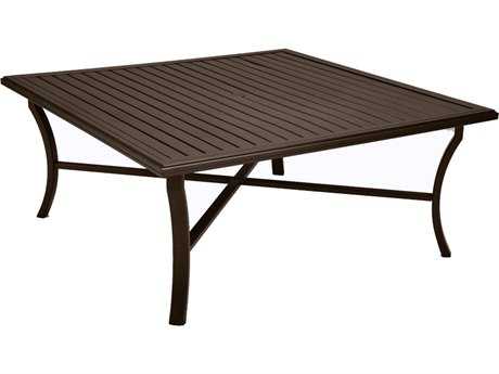 Tropitone Banchetto Aluminum 66 Square Dining Table with Umbrella Hole