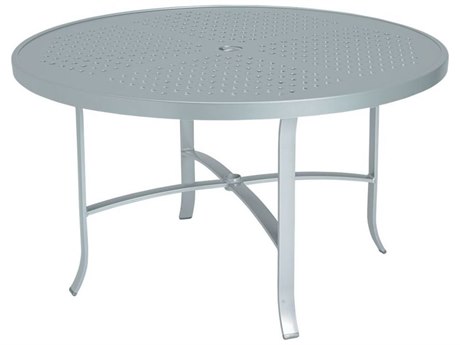 Tropitone Boulevard Aluminum 48 Round Dining Table with Umbrella Hole
