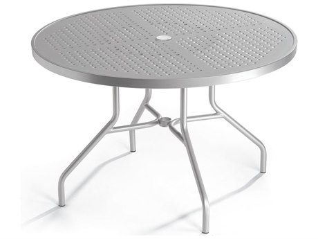 Tropitone Boulevard Aluminum 42 Round Dining Table with Umbrella Hole