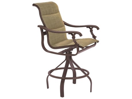 Tropitone Ravello Padded Sling Aluminum Swivel Bar Stool
