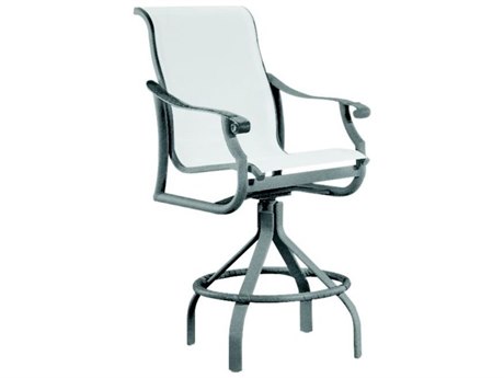 Tropitone Montreux Sling Aluminum Swivel Bar Stool
