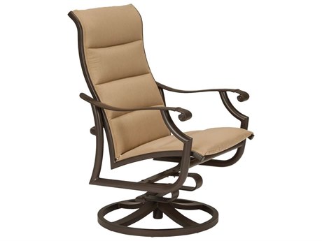 Tropitone Montreaux II Padded Sling Aluminum Swivel Action Lounger - Traditional Base