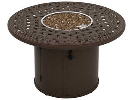 Tropitone Garden Terrace Aluminum 43 Round Fire Pit Table