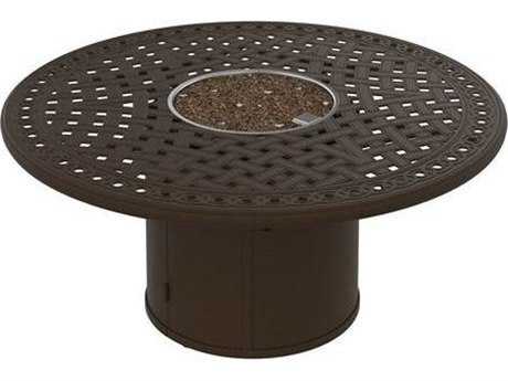 Tropitone Garden Terrace Aluminum 55 Round Fire Pit Table