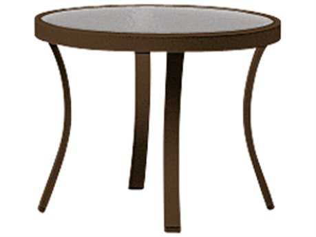 Tropitone Cast Aluminum 20 Round Obscure Curved Legs End Table