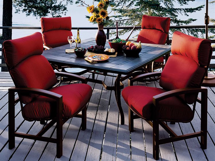 Tropitone Lakeside Cushion Aluminum Dining Set LKCDS
