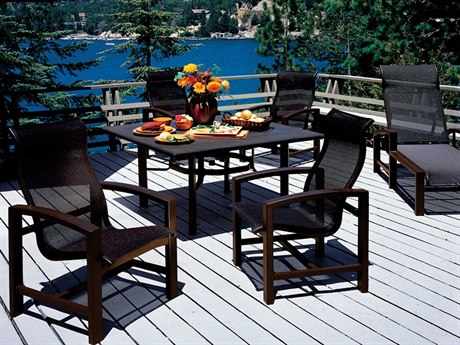 Tropitone Lakeside Sling Aluminum Dining Set