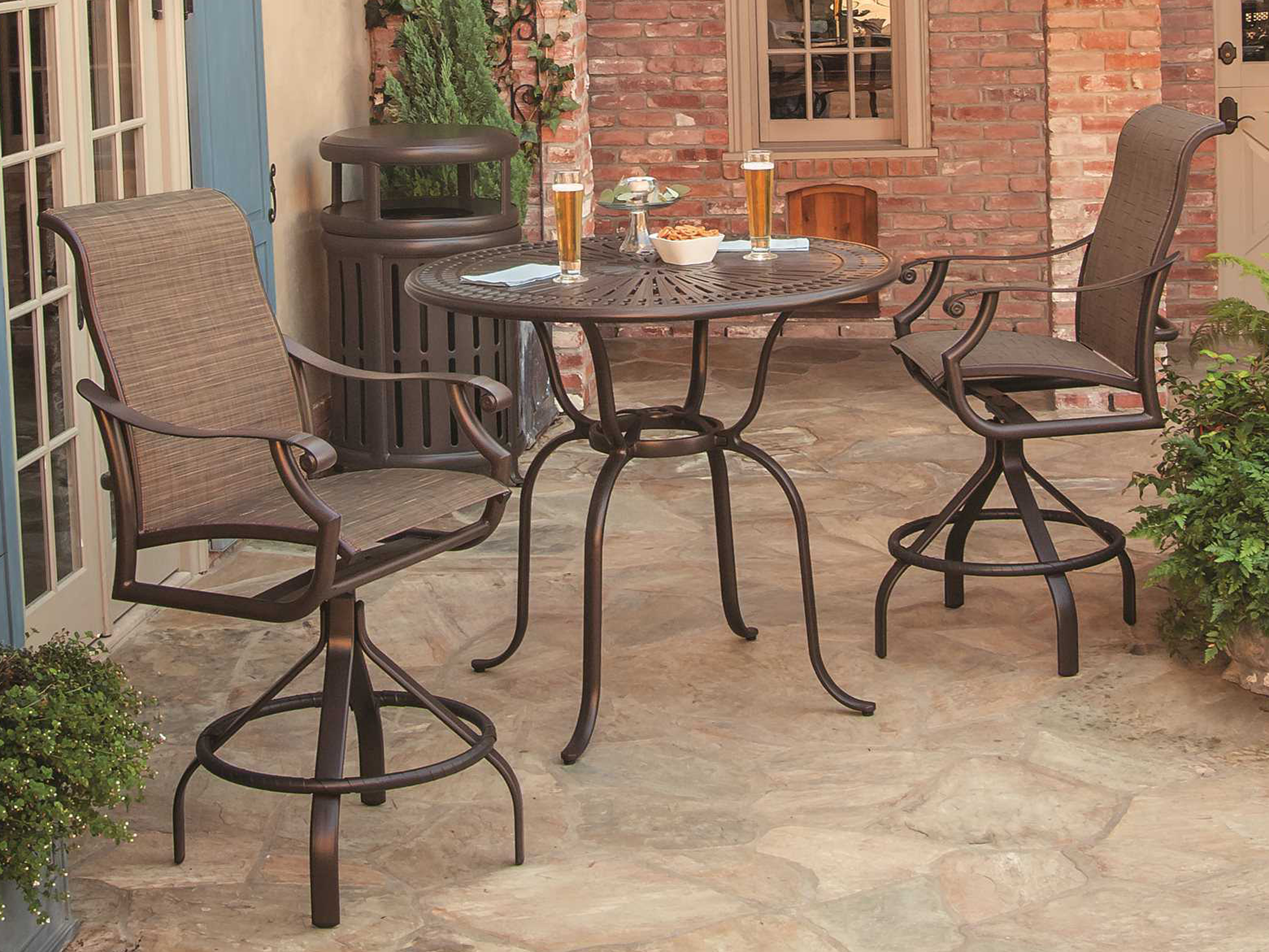 Tropitone Radiance Waste Aluminum Receptacle 980889HA