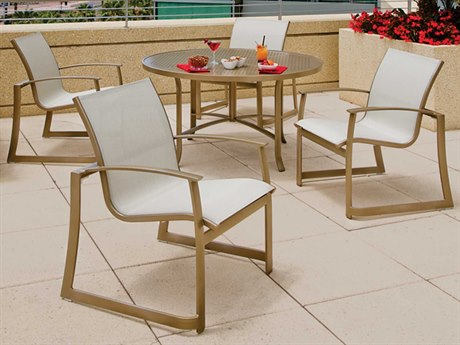 Tropitone Mainsail Sling Aluminum Dining Set