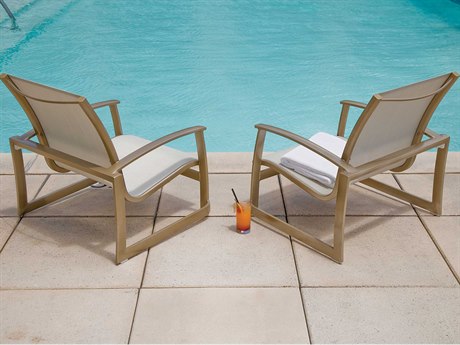 Tropitone Double Mainsail Sling Aluminum Lounge Set