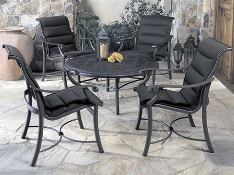 Tropitone Montreux Padded Sling Aluminum Dining Set