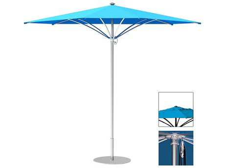 Tropitone Trace Aluminum 12' Triangular Pulley Lift Umbrella w/ Vent