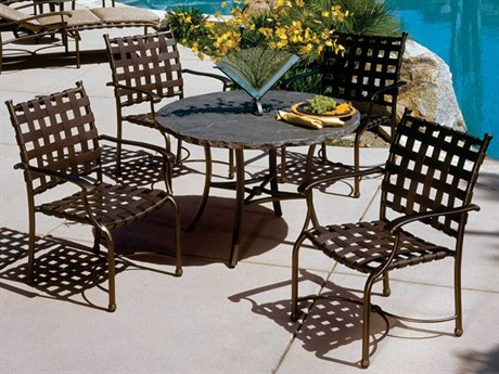 Tropitone Sorrento Cross Strap Extruded Aluminum Dining Set