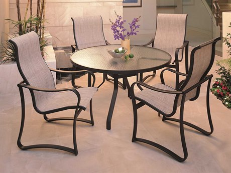 Tropitone Shoreline Sling Aluminum Dining Set