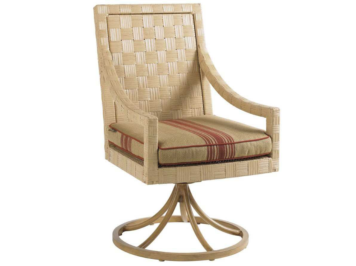 Tommy Bahama Outdoor Canberra Surf & Sand Wicker Swivel Rocker Dining