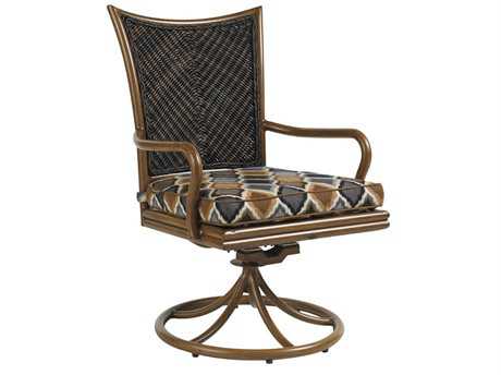 Tommy Bahama Outdoor Island Estate Lanai Wood Swivel Rocker Dining Chair