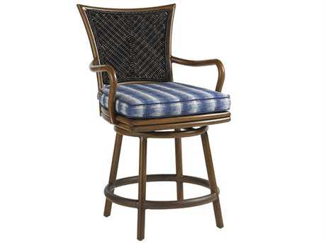 Tommy Bahama Outdoor Island Estate Lanai Wood Swivel Counter Stool