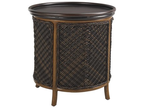 Tommy Bahama Outdoor Island Estate Lanai Wicker 23.25'' Round Tray End Table