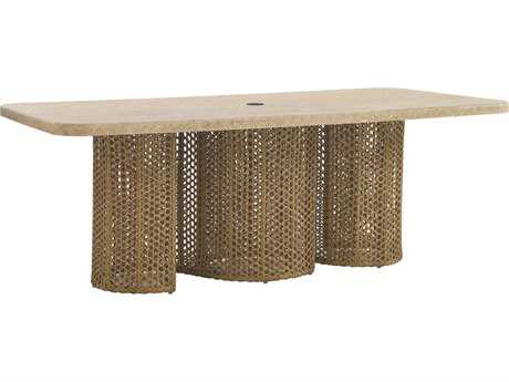 Tommy Bahama Outdoor Aviano Wicker 84'' x 44'' Rectangular Dining Table