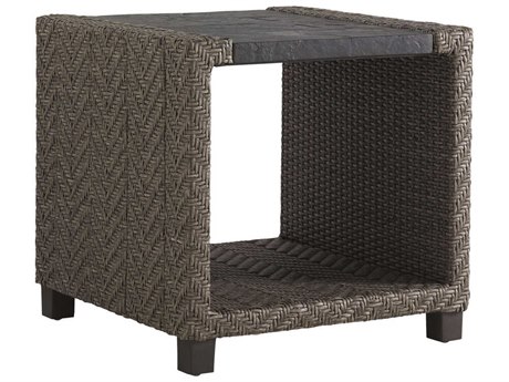 Tommy Bahama Outdoor Blue Olive Wicker 24'' Square End Table