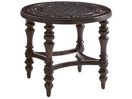 Tommy Bahama Outdoor Black Sands Cast Aluminum 28'' Round End Table